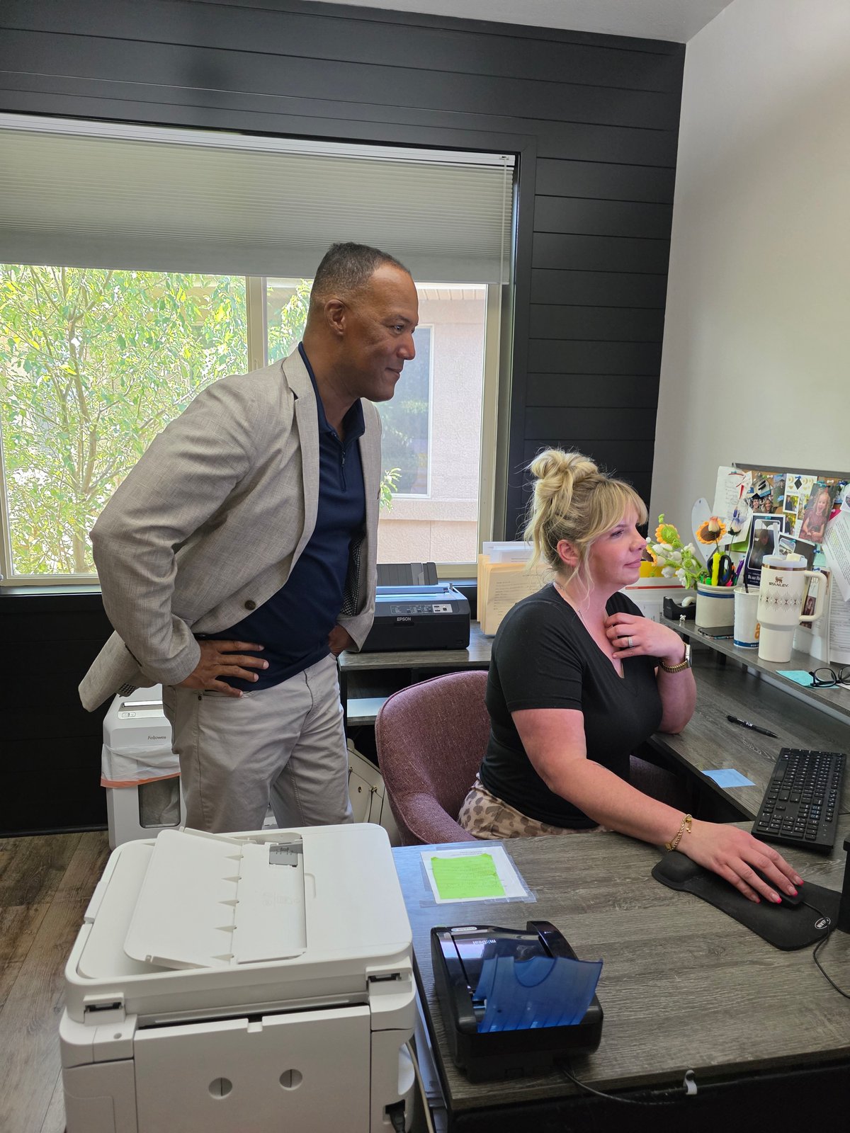Ronnie Haskins and his team at work in the office